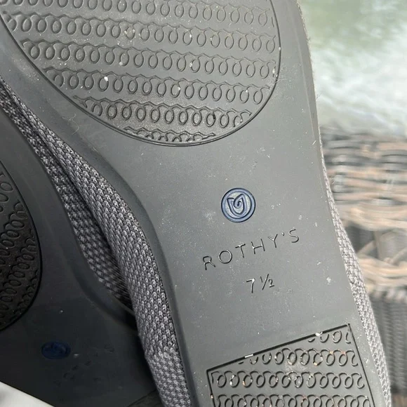 Rothy’s The Flat Gray Knit Ballet Shoes Women’s 7.5 | Eco-Friendly, Washable - Picture 9 of 9